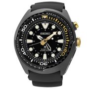 Seiko Watch Prospex Kinetic Divers Black Ion 200M Silcone Strap SUN045