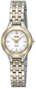 Seiko Women's SUP004 Two-Tone Solar Silver Dial Watch