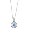 Tanzanite Bezel Diamond Pendant Necklace