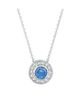 Tanzanite Bezel Diamond Pendant Necklace