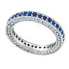 Three Sided Sapphire & Diamond Eternity Band Ring
