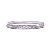 Tri-color pave set bangle