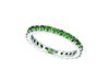 Tsavorite (Savorite) Eternity Guard Ring, 14K White Gold