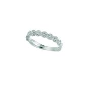 White gold diamond stack ring