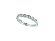 White gold diamond stack ring