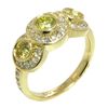 Yellow Diamond 3 stones Ring