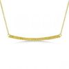 Yellow diamond bar necklace