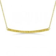Yellow diamond bar necklace