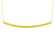 Yellow diamond bar necklace