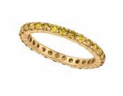 Yellow diamond eternity ring