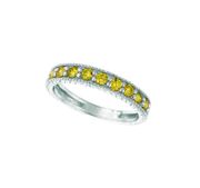 Yellow diamond stack ring
