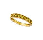Yellow diamond stack ring