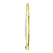 Yellow gold diamond bangle