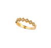 Yellow gold diamond stack ring
