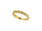 Yellow gold diamond stack ring