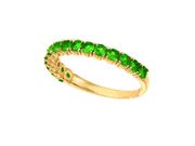 Yellow gold tsavorite ring