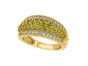 Yellow & white diamond pave ring