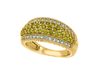 Yellow & white diamond pave ring