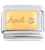 April Birthstone on Gold Italian Charm