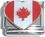 Canadian Flag Heart Italian Charm