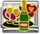 Champagne bottle and glasses Italian Charm