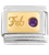 February Birthstone on Gold Italian Charm