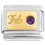 February Birthstone on Gold Italian Charm