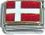 Flag of Denmark Italian Charm