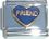 Friend in Blue Heart Italian Charm