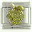 Green Apple with Rhinestones Italian Charm
