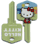 Hello Kitty Green Printed Uncut House Key