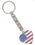 Italian Charm Keychain with USA Heart