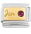January Birthstone on Gold Italian Charm