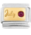 July Birthstone on Gold Italian Charm