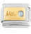 March Birthstone on Gold Italian Charm