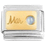 March Birthstone on Gold Italian Charm