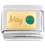 May Birthstone on Gold Italian Charm