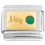 May Birthstone on Gold Italian Charm
