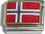 Norwegian Flag Italian Charm