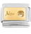 November Birthstone on Gold Italian Charm