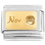 November Birthstone on Gold Italian Charm