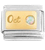 October Birthstone on Gold Italian Charm