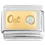 October Birthstone on Gold Italian Charm