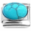 Oval Turquois Bead Italian Charm