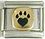 Paw Print with Heart Italian Charm