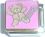 Pink Teddy Bear & Pin Italian Charm