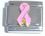 Ribbon - pink raised enamel Italian Charm