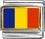 Romanian Flag Italian Charm