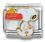 Snoopy Carrying Woodstock Italian Charm