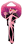 Uncut Printed Key - Pink Panther